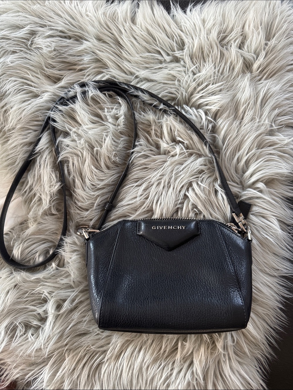 Givenchy Black Pebbled Leather Crossbody